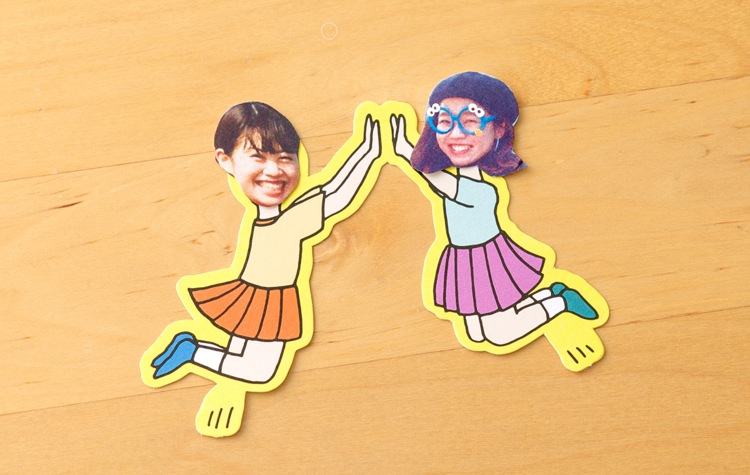 3,フェイスインペーパーフレークで手作りデコレーションの完成