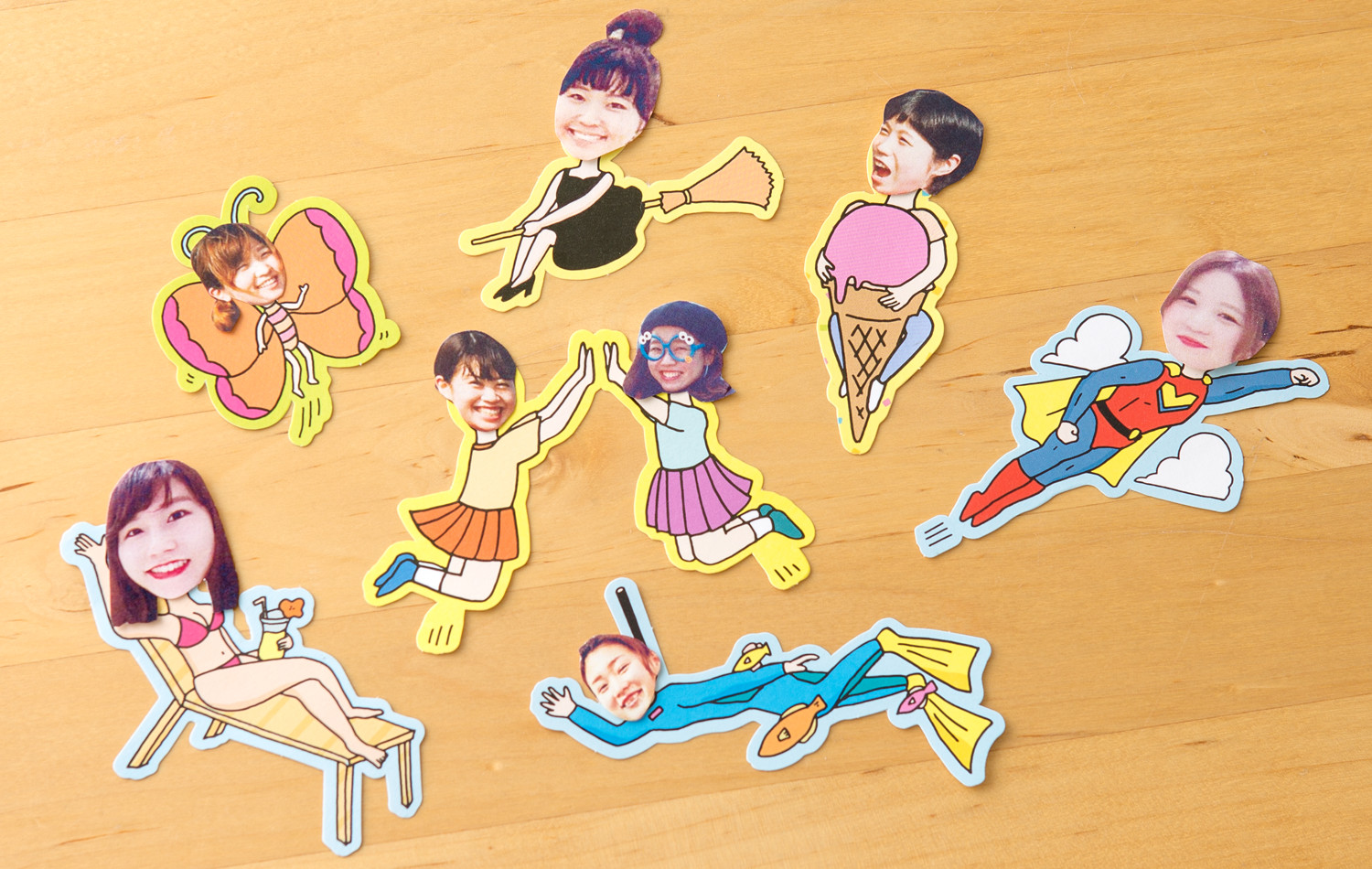 4,フェイスインペーパーフレークをたくさん使ってオリジナルのアルバムを作ろう!