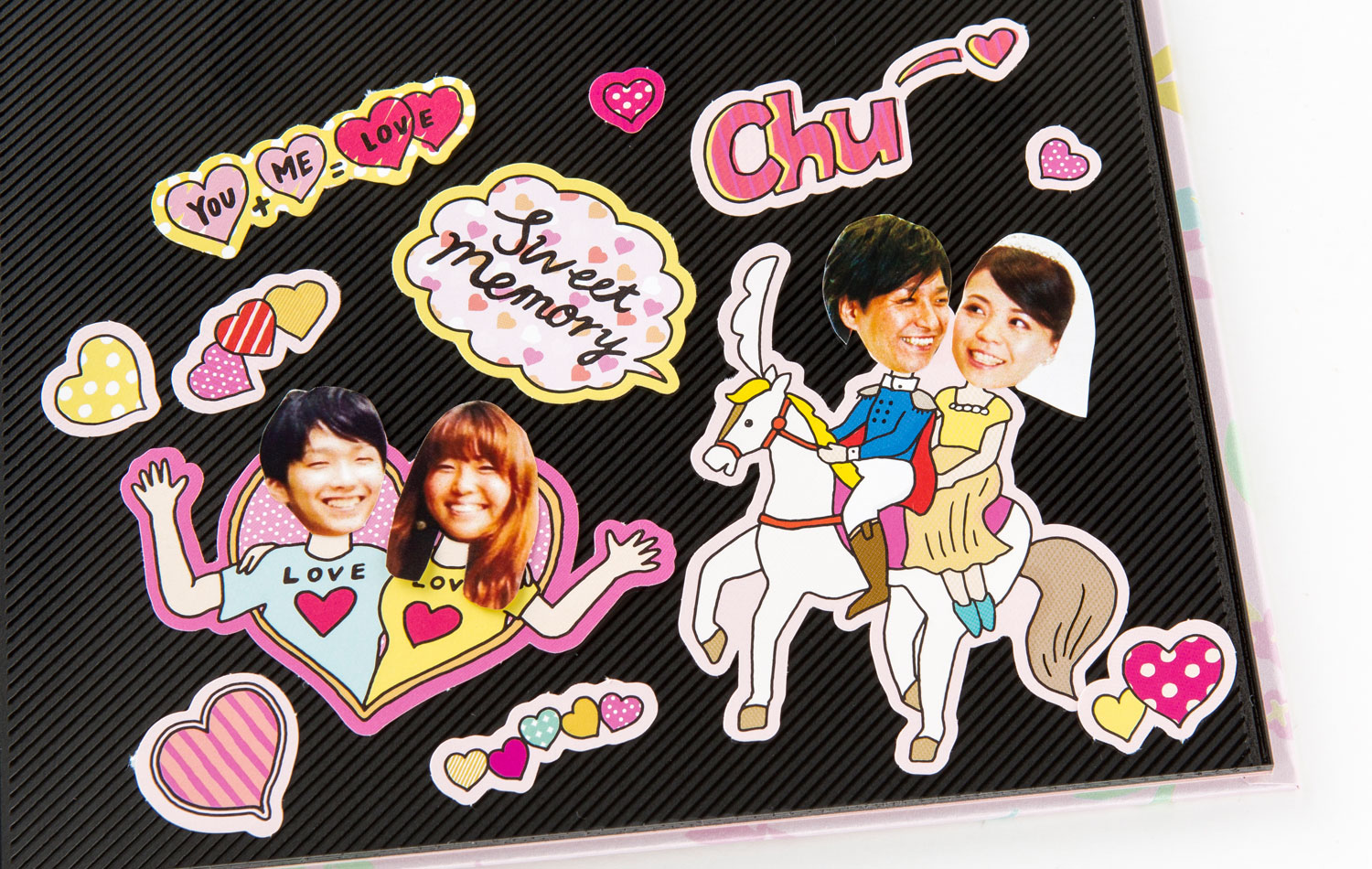 顔写真を使った手作りアルバムデコレーション