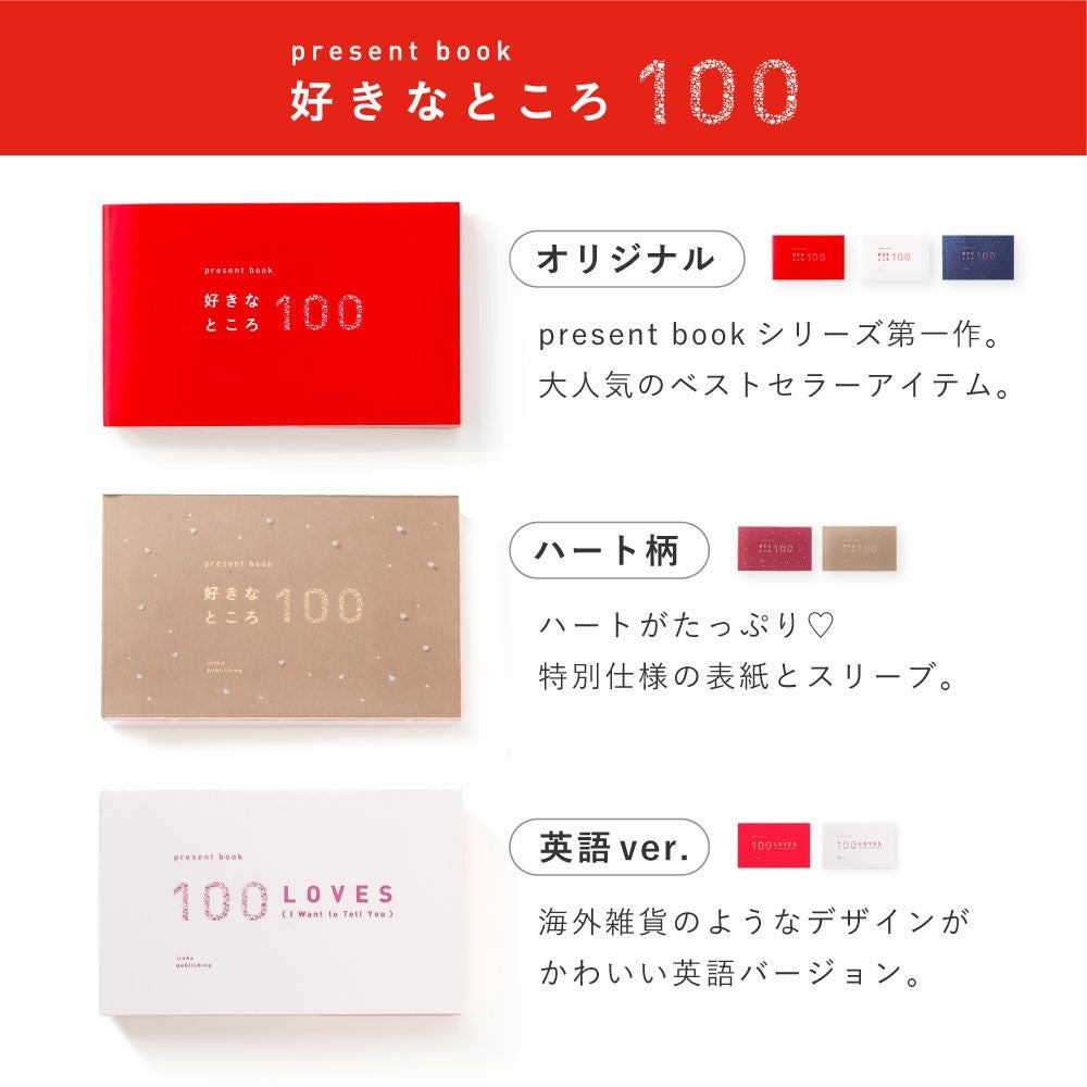 5冊までメール便可】プレゼントブック 好きなところ100 | いろは