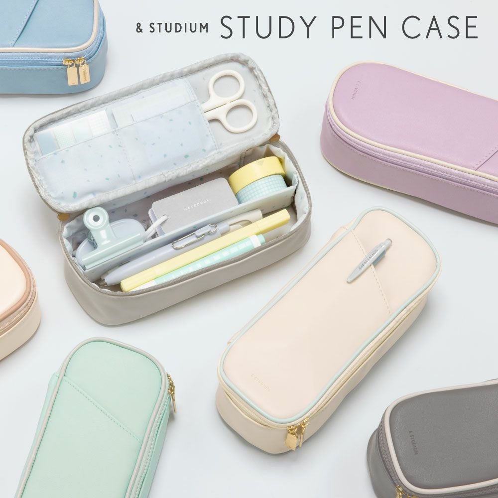 &STUDIUM ペンケース 筆箱 大容量 スリム おしゃれ かわいい 新学期