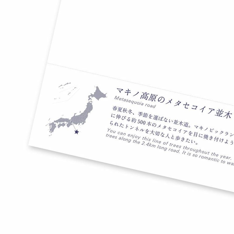 日本の絶景ポストカード ～秋～ マキノ高原のメタセコイア並木/滋賀県