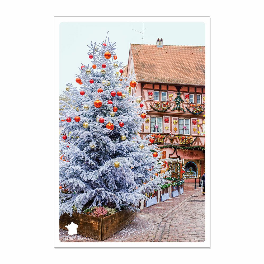 世界の絶景ポストカード~世界のクリスマス~ コルマールの街角/フランス
