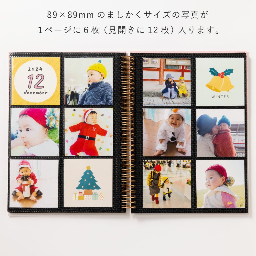 大容量アルバム 【ましかく写真用】 スリムタイプ 3冊セット | いろは