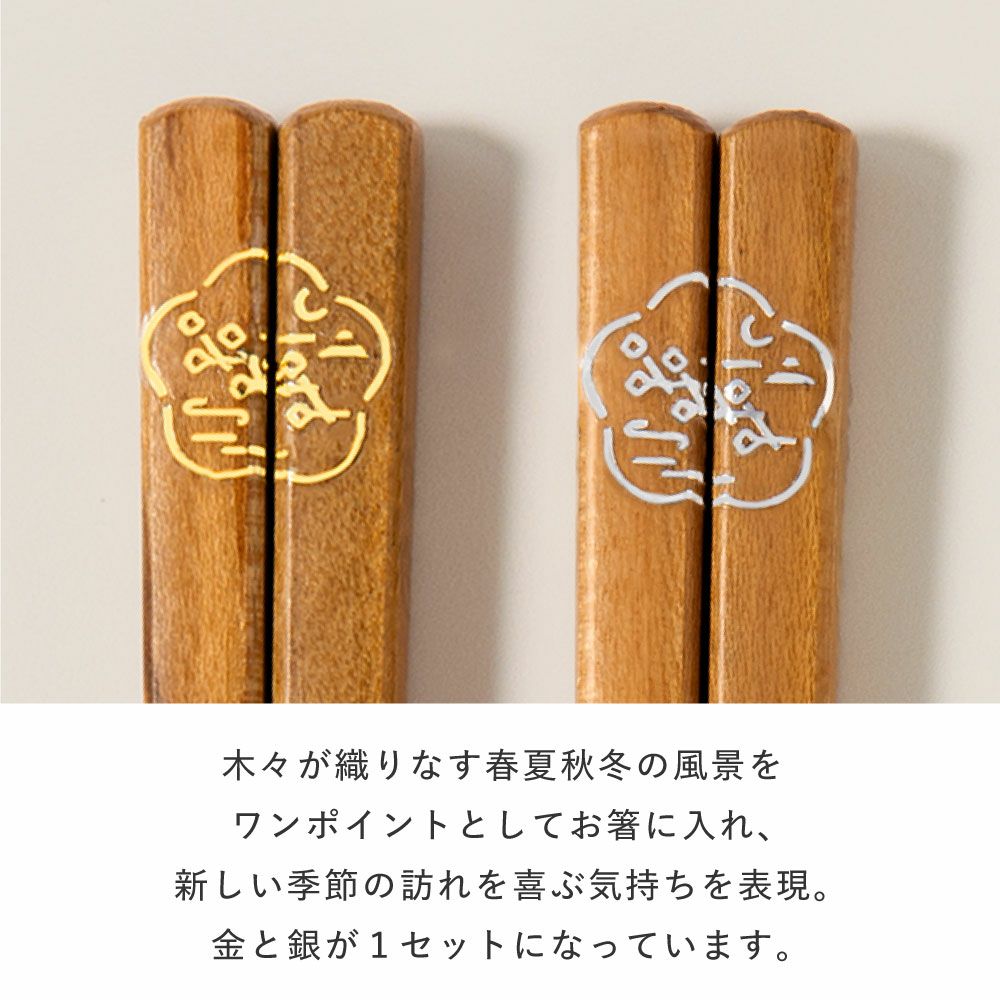 四季木膳 2膳セット お箸 L-GSKM-2S｜いろはショップオンライン