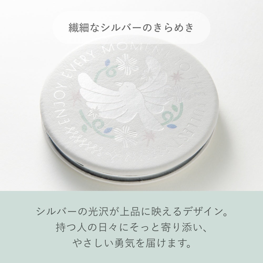 AMULET MIRROR ミラー 鏡 手鏡 コンパクトミラー イラスト メッセージ