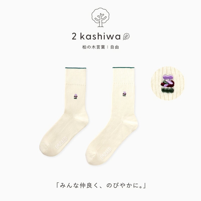 FAPIED_ペア【ワンポイント】ソックスセット（23-25cm,25-27cm）